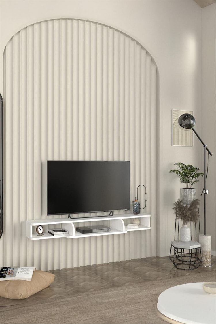 Dekorister Leppo Tv Sehpası Beyaz 135 cm