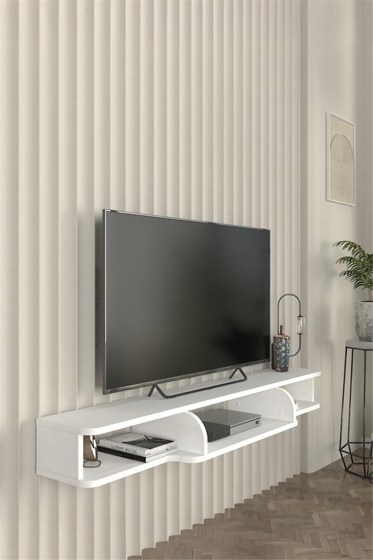 Dekorister Leppo Tv Sehpası Beyaz 135 cm