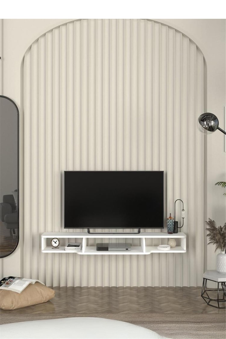 Dekorister Leppo Tv Sehpası Beyaz 135 cm