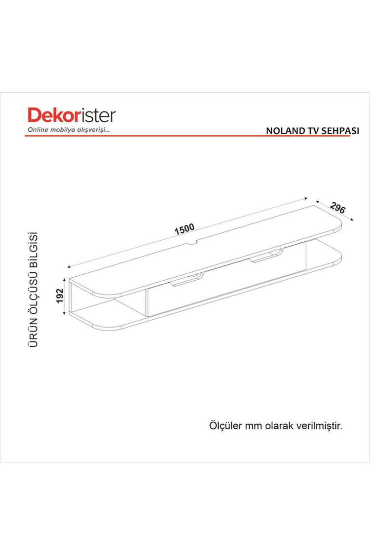 Dekorister Noland Tv Sehpası Rota 150 cm