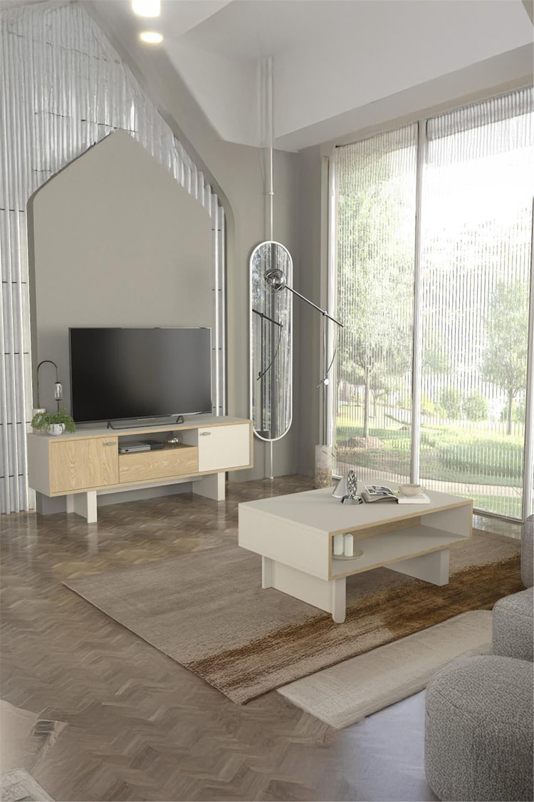 Dekorister Selinos Tv Sehpası Kumtaşı - Rota 150cm