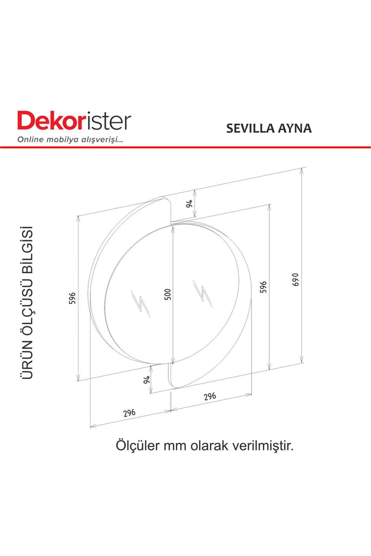 Dekorister Sevilla Ayna Kumtaşı - Traverten