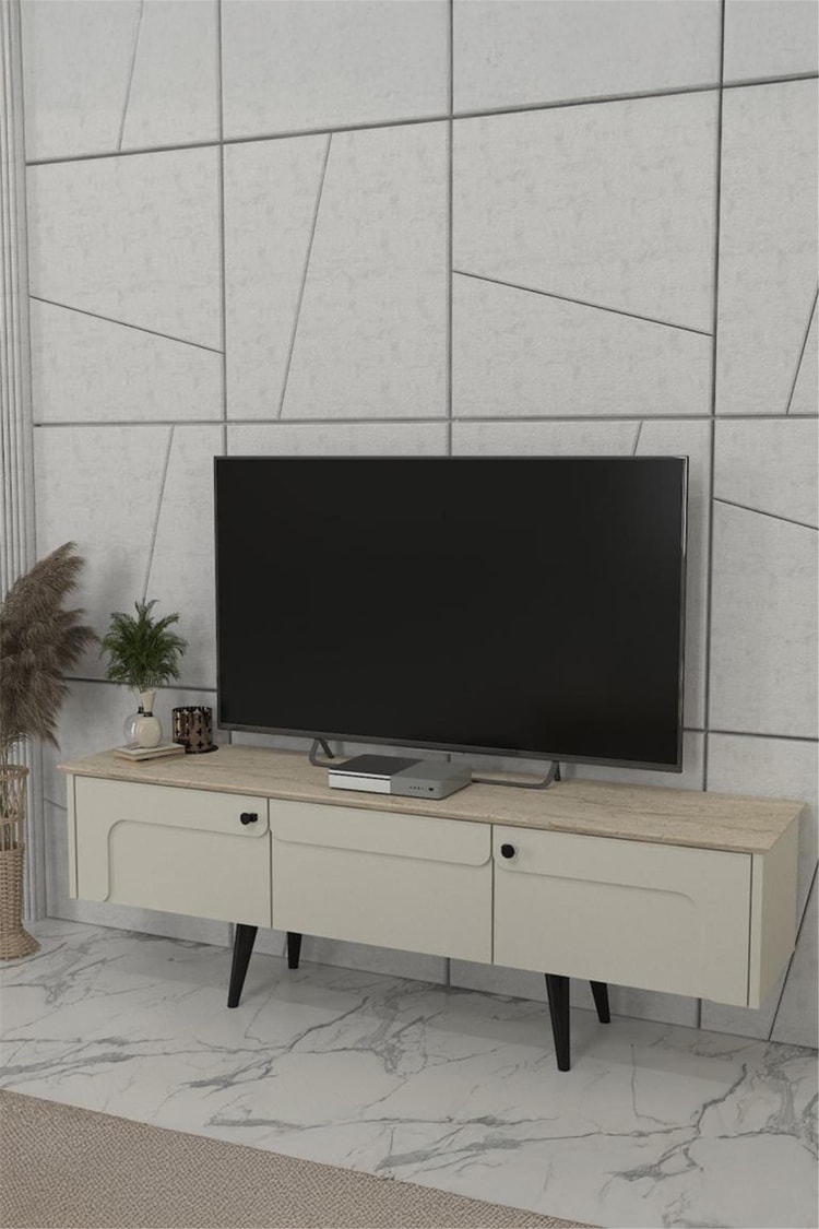 Dekorister Sevilla Tv Sehpası Kumtaşı - Traverten 150cm
