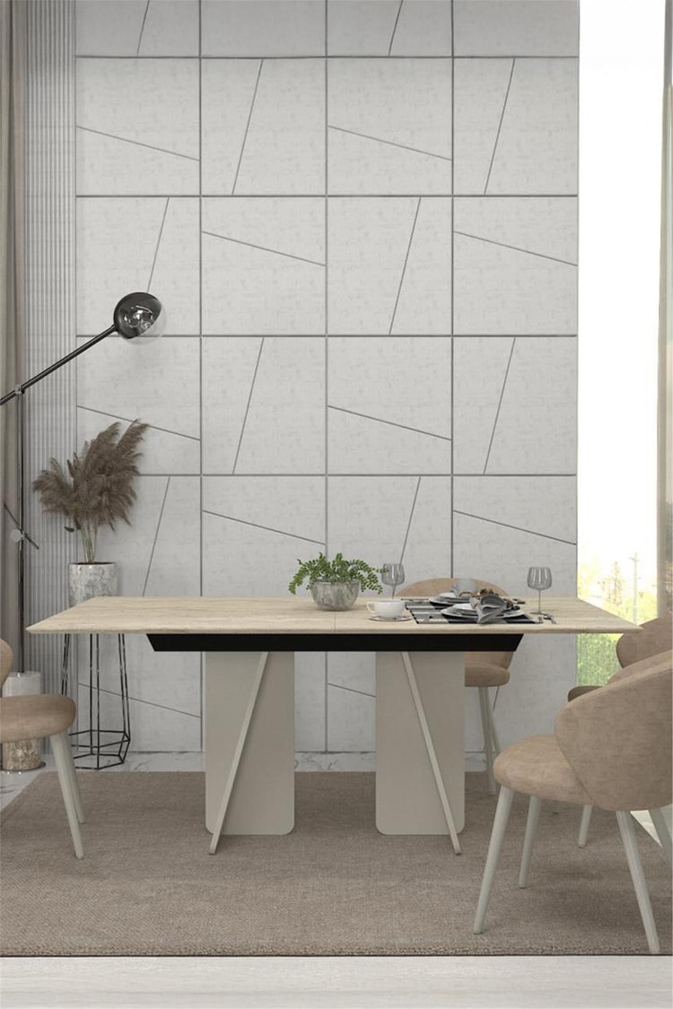 Dekorister Sevilla Yemek Masası Kumtaşı - Traverten 180cm