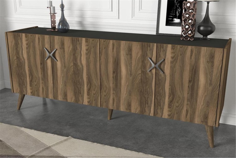 Dekorister Wood Konsol CevizAntrasit