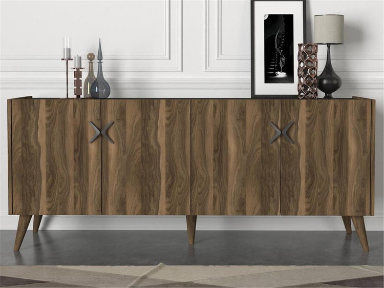 Dekorister Wood Konsol CevizAntrasit