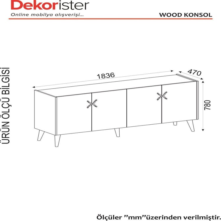 Dekorister Wood Konsol CevizAntrasit