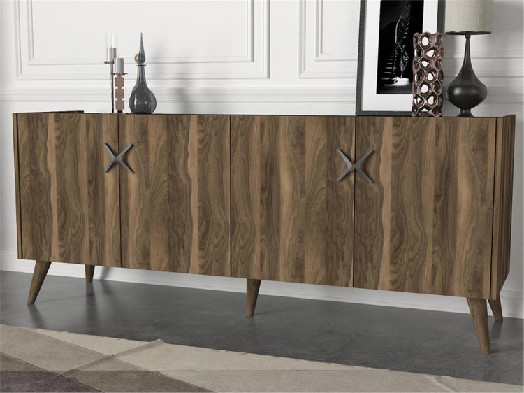 Dekorister Wood Konsol CevizAntrasit