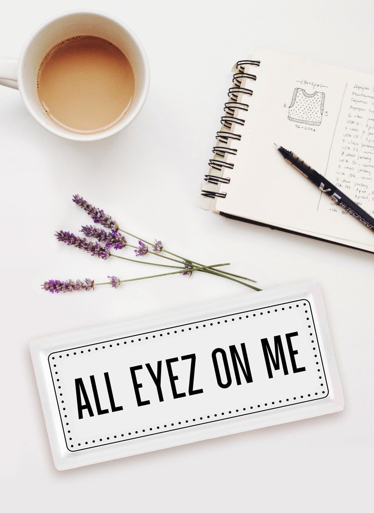 Dikdörtgen Servis All Eyez On Me - 35 x 16 Cm