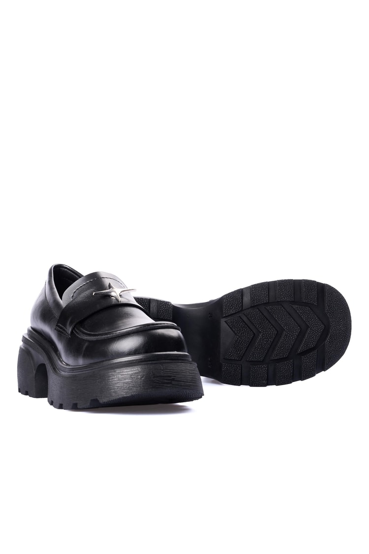 Divamod 2500 Siyah Kadın Loafer Ayakkabı