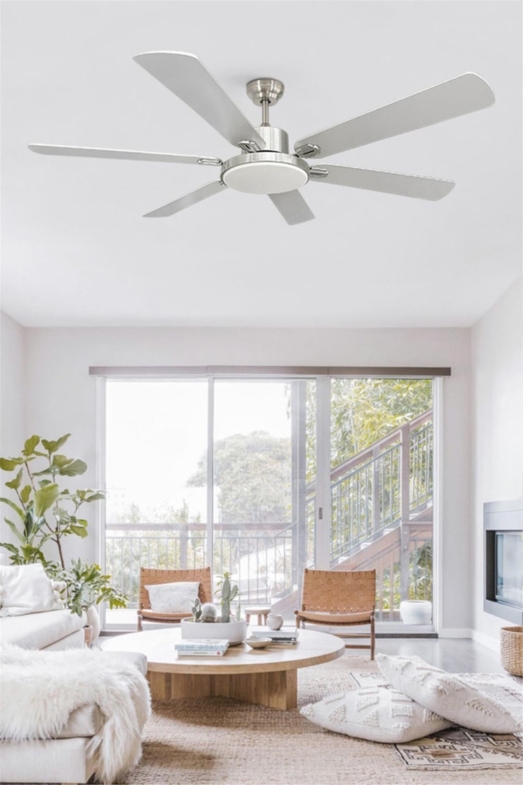 DLC Grecale Led Tavan Vantilatörü Mat Krom 148 Cm (DCF-W52937)
