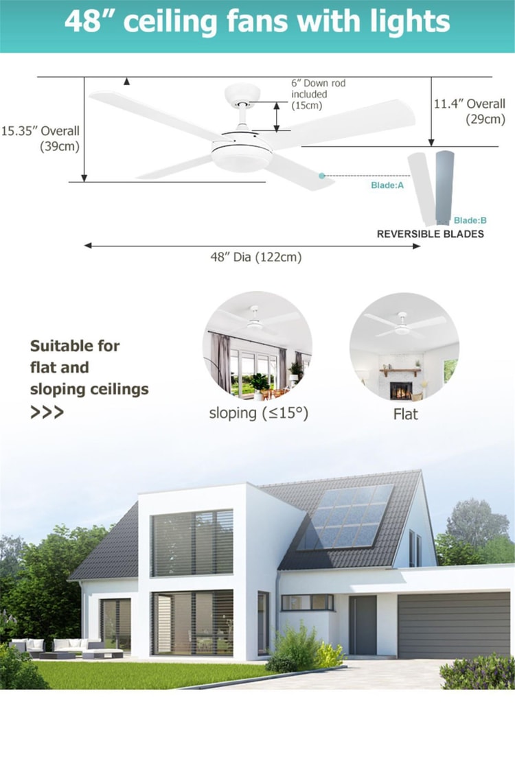 DLC Levante Led Tavan Vantilatörü Beyaz 122 Cm (DCF-W986B)