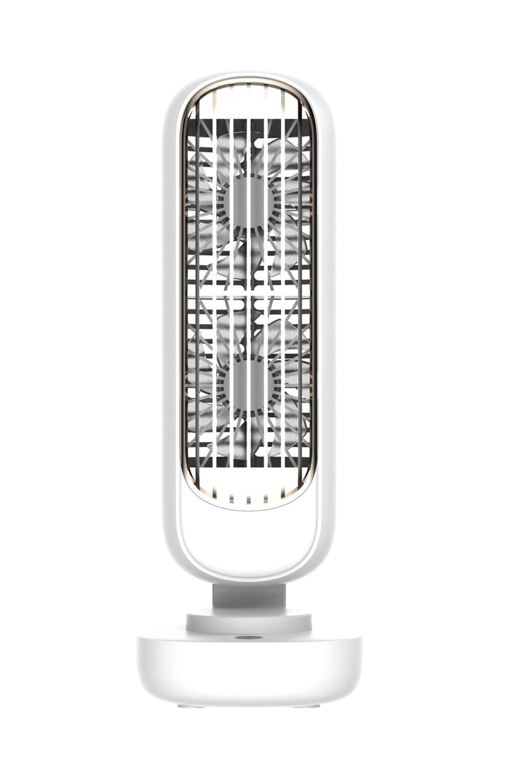 DLC Usb Şarjlı Vantilatör Çift Fan Beyaz Masaüstü (TSF-T19)