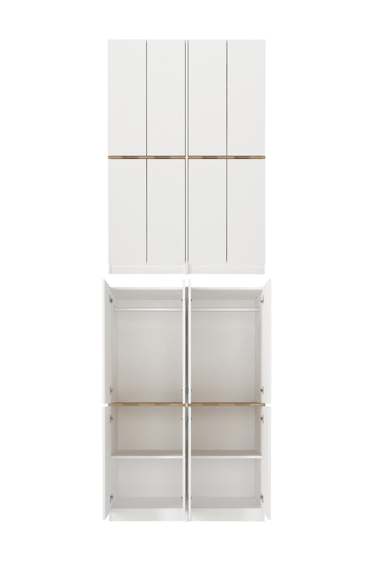 Dorpek Lias 4 Kapaklı Gardırop - 182 cm Y, 122 cm G - Genç Odası ve Yatak Odası Gardırop