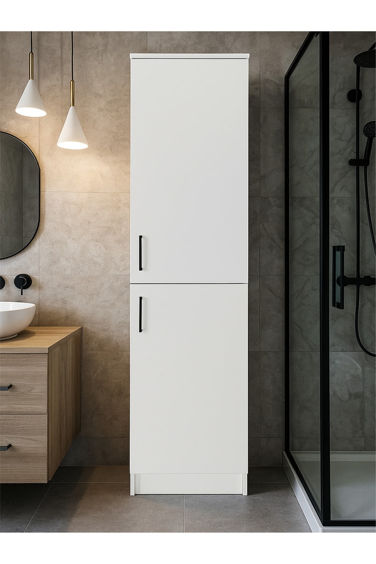 Dorpek Rovi Banyo Dolabı & Kiler Dolabı, Çok Amaçlı Dolap - Ütü Masası Dolabı | Beyaz