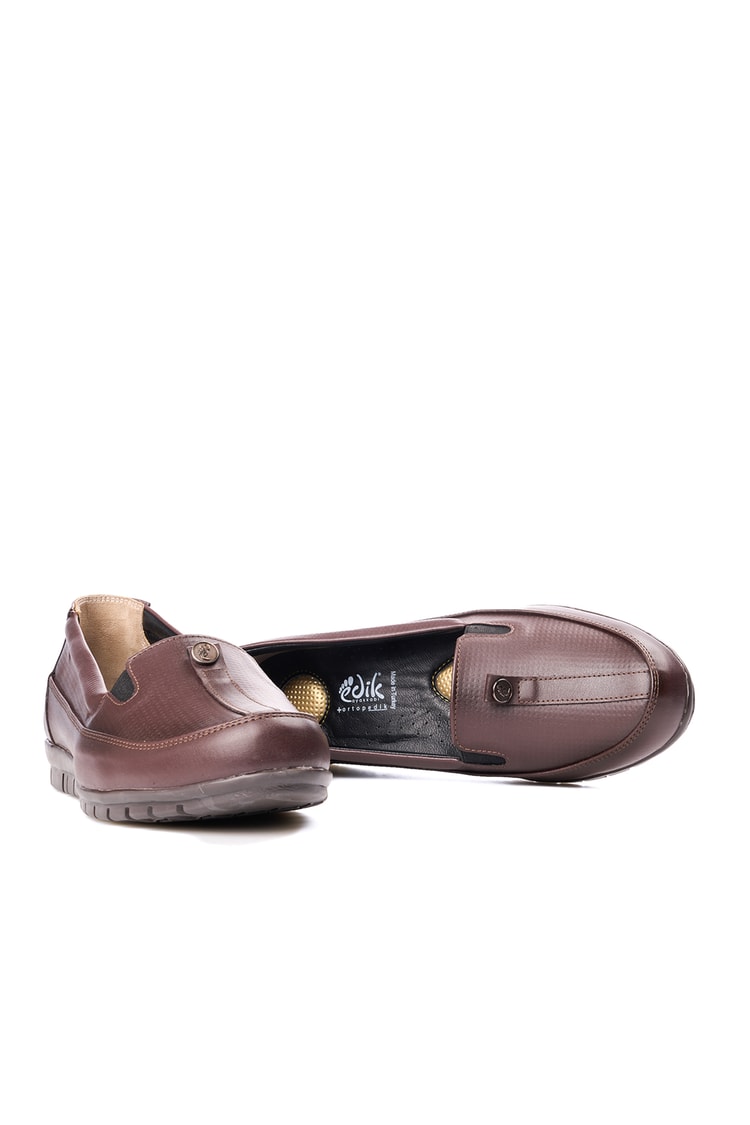 Edik M184 Kahverengi Kadın Comfort Ayakkabı