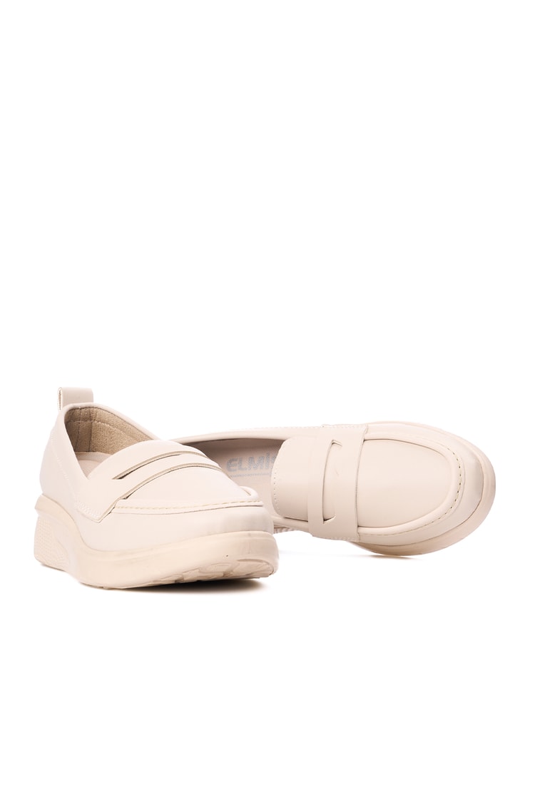 Elmisa 058 Bej Kadın Loafer Ayakkabı