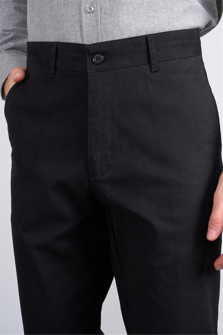 Erpant 1 Siyah Erkek Pamuk Gabardin Regular Pantolon