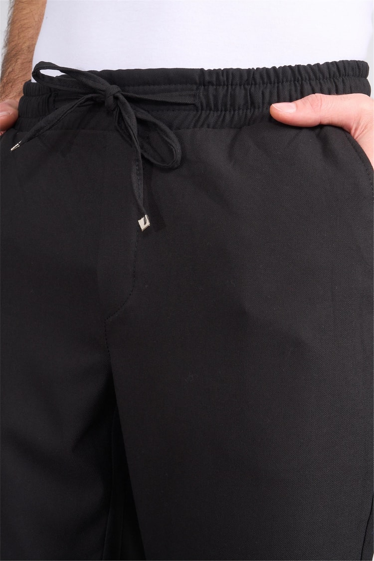 Erpant 13 Siyah Erkek Gabardin Jogger Pantolon