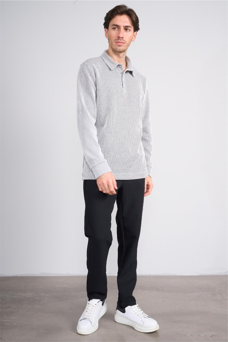 Erpant 14 Siyah Erkek Duble Fast Jogger Poliviskon Pantolon