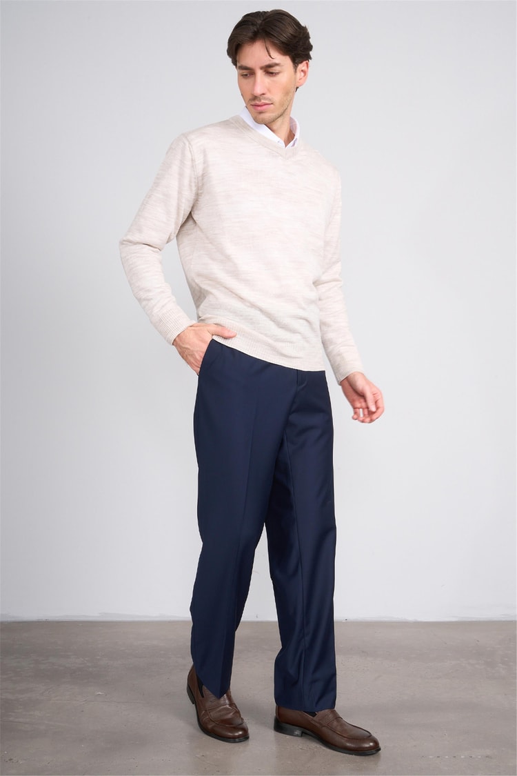 Erpant 7 Lacivert Erkek Poliviskon Ithal Regular Pantolon