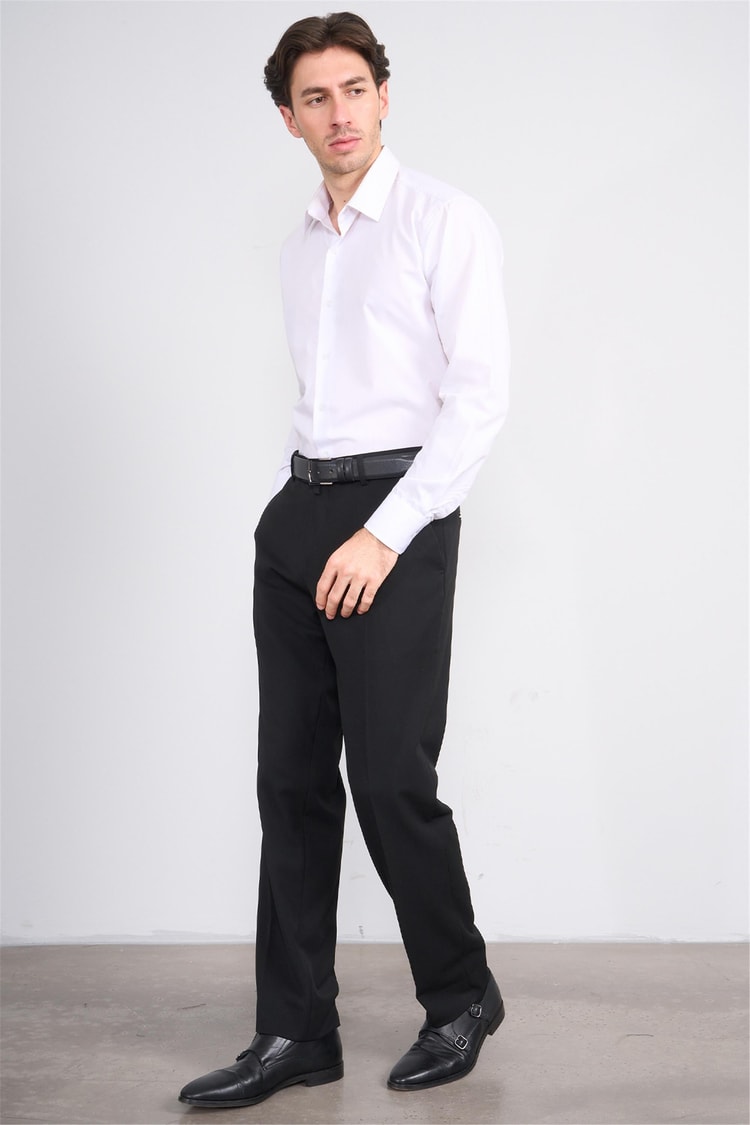 Erpant 8 Siyah Erkek Poliviskon Gabardin Regular Pantolon
