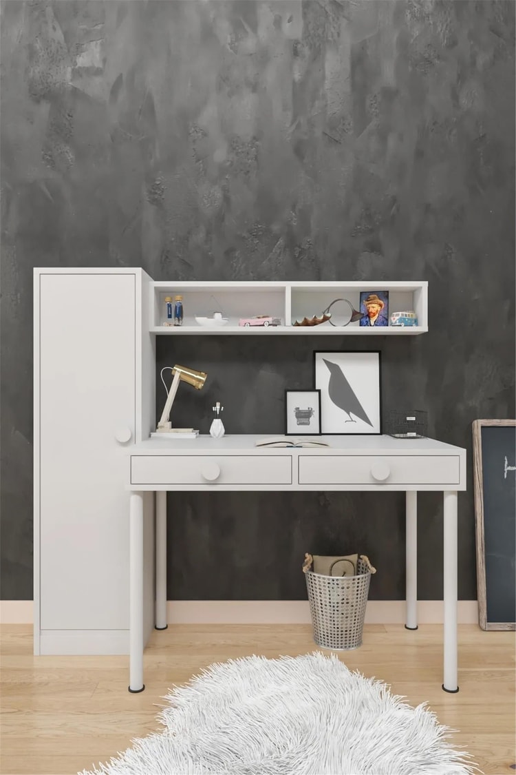Evdemo Akort Çalışma Masası Beyaz