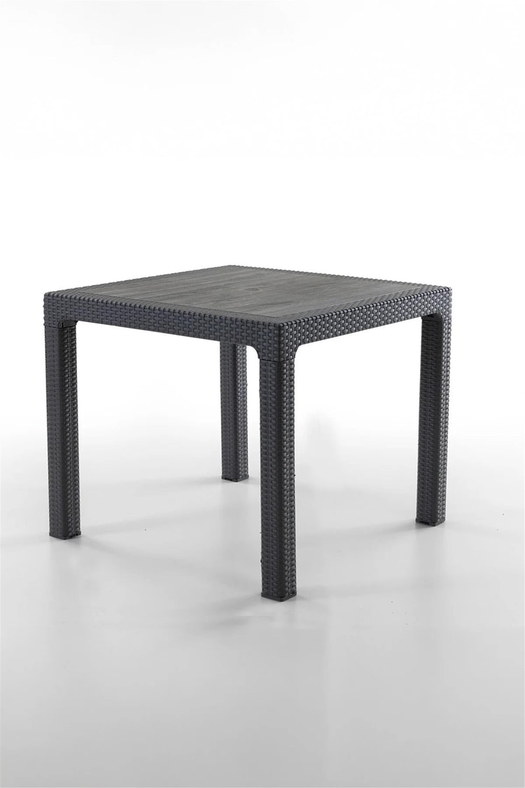 Evdemo Bamboo 2 Kişilik Rattan Masa Sandalye Takımı Siyah