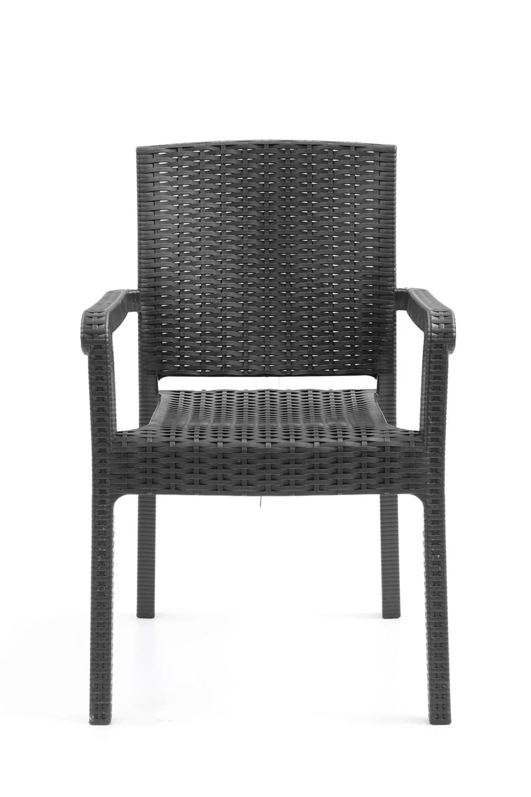 Evdemo King 4'lü Rattan Sandalye Siyah