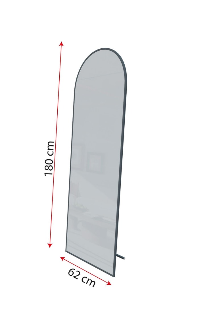 Evdemo Pamir Gold Metal Çerçeveli Ayaklı Oval Boy Aynası 180x60 Cm