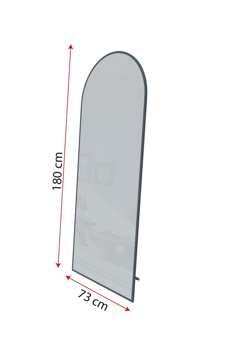Evdemo Pamir Gold Metal Çerçeveli Ayaklı Oval Boy Aynası 180x70 Cm