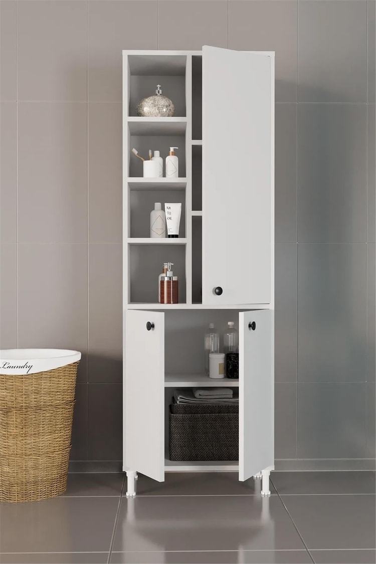 Evdemo Selen Çok Amaçlı Mutfak Banyo Dolabı Beyaz