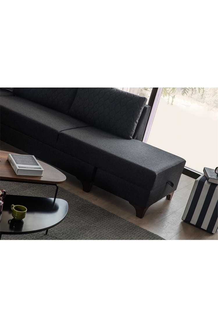 Eymense Antrasit Loft Köşe Koltuk Takımı Antrasit