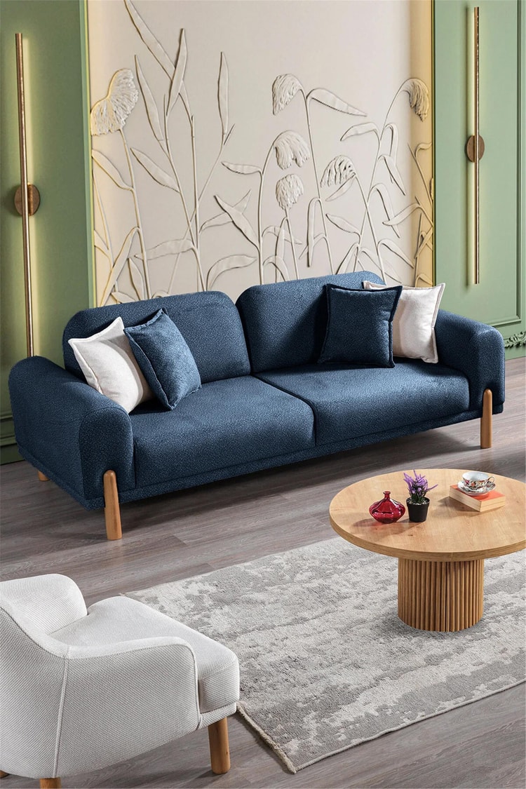 Eymense Class Bohem Koltuk Takımı 3+3+1 Lacivert