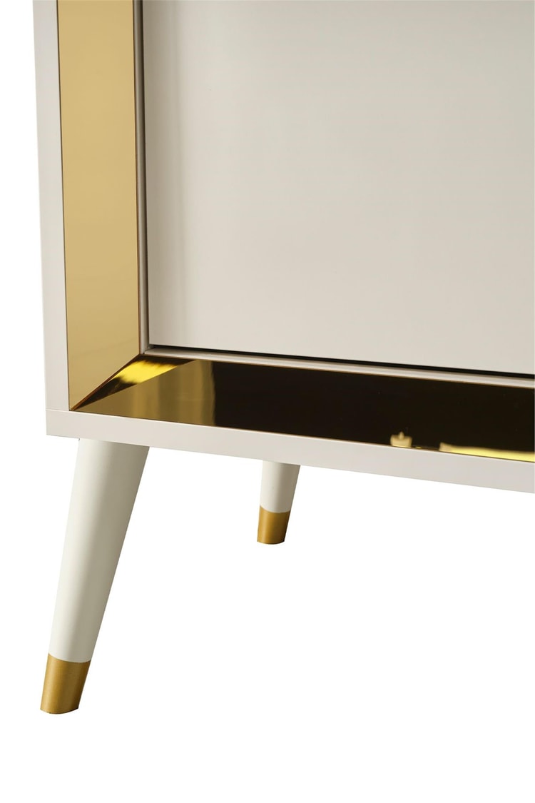 Eymense Lotus Gold Modern Konsol Beyaz