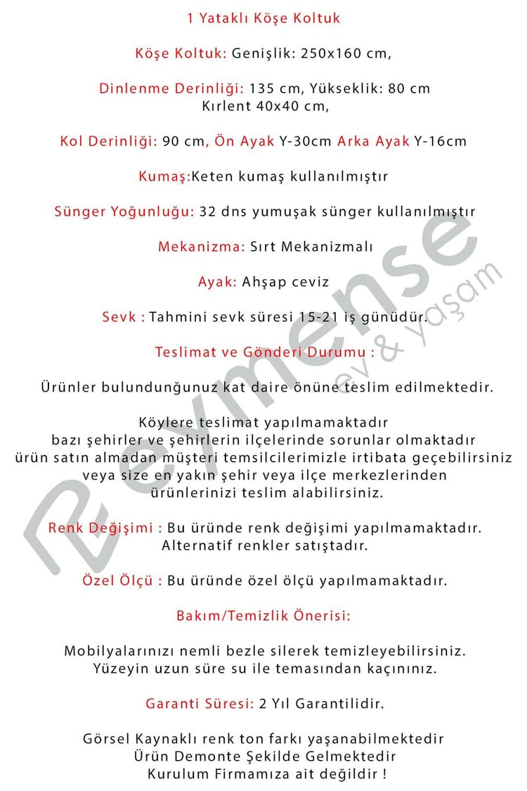 Eymense Mocha Sırt Mekanizmalı Köşe Koltuk Takımı Antrasit