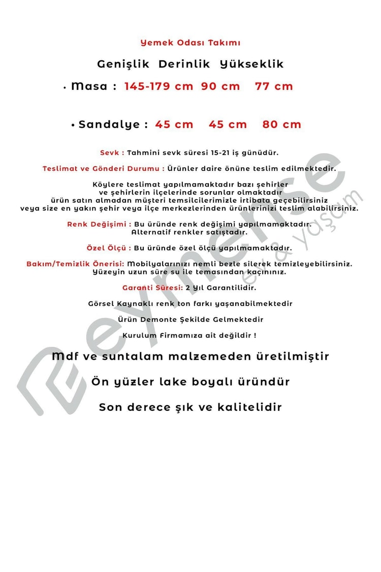 Eymense Petek Modern 4 Sandalyeli Açılır Masalı Yemek Masası Takımı Krem