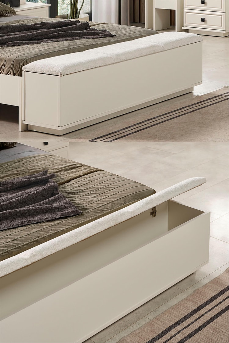 Eymense Vizyon Bohem Benchli Modern 6 Kapaklı Yatak Odası Takımı