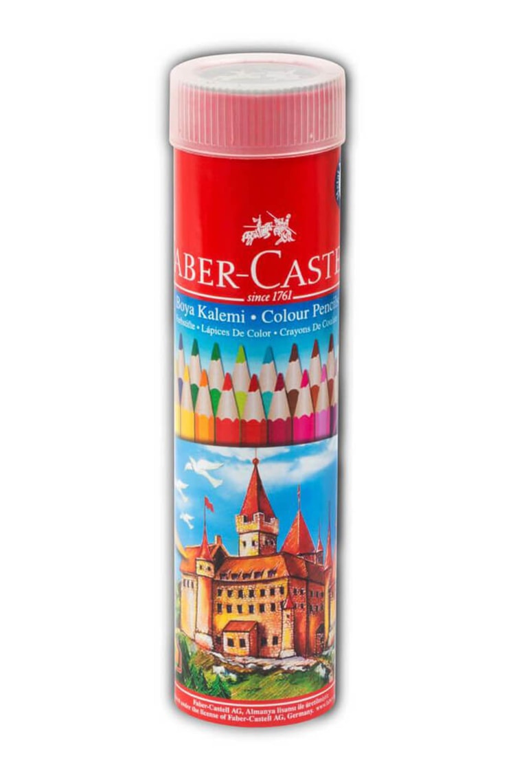 Faber Castell 24 Renk Tüp Uzun Kuru Boya