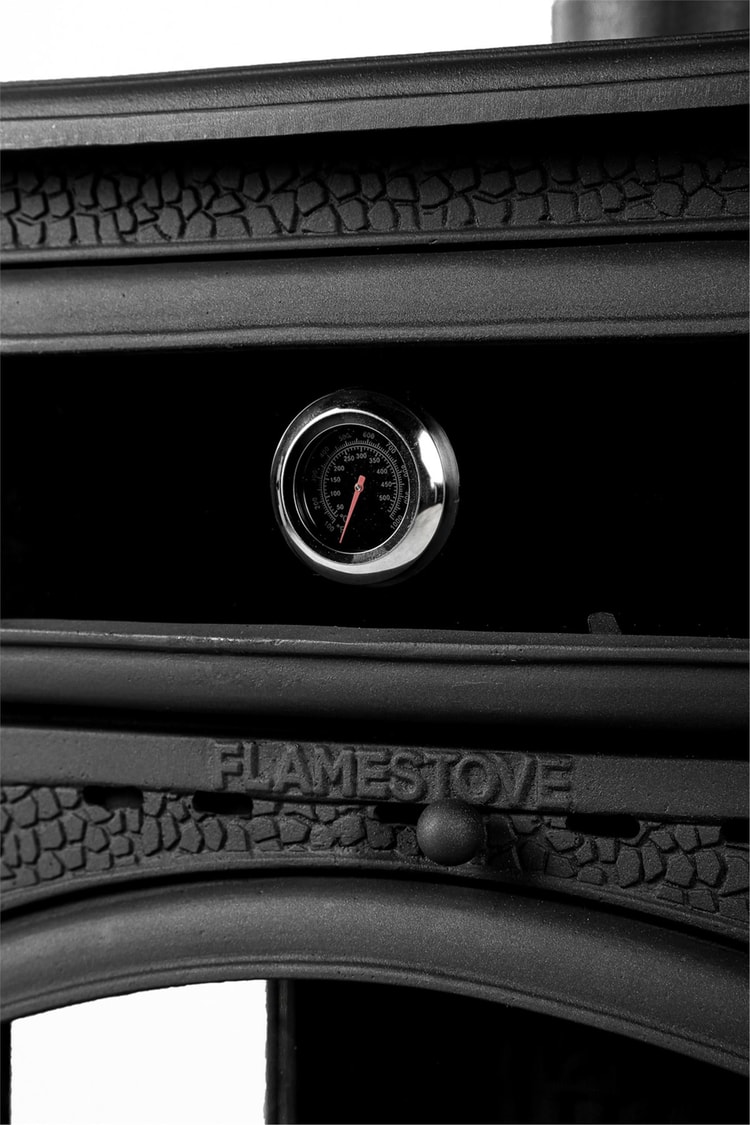 FLAME STOVE Sirius 3 camlı yan kapaklı Fırınlı Şömine Soba (11YK)