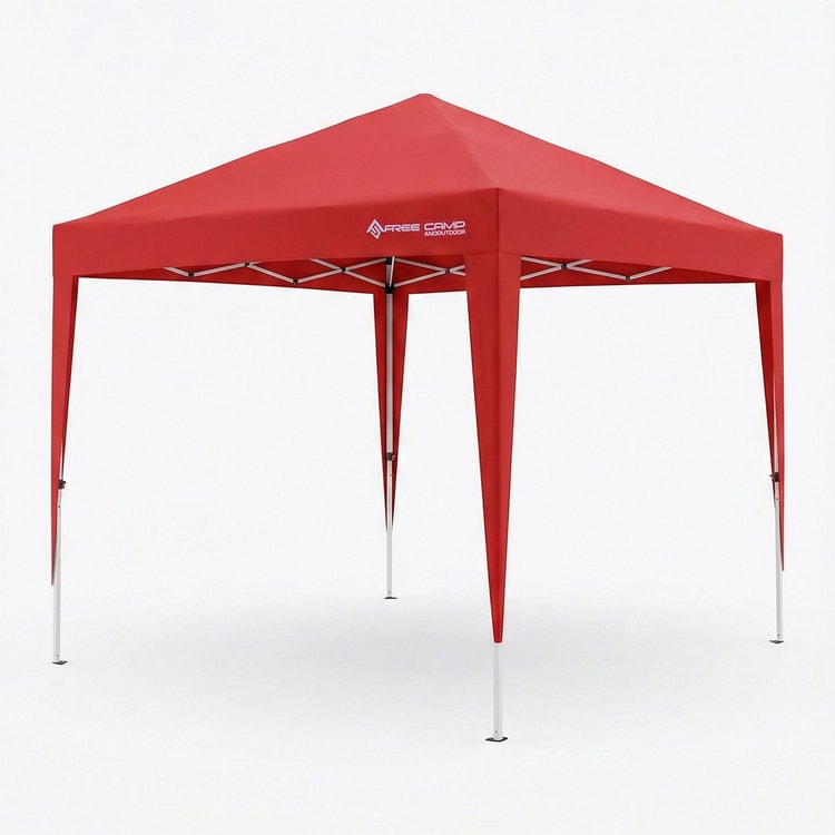 FreeCamp Soria AND1025 240x240cm Pe Otomatik Tente-KIRMIZI