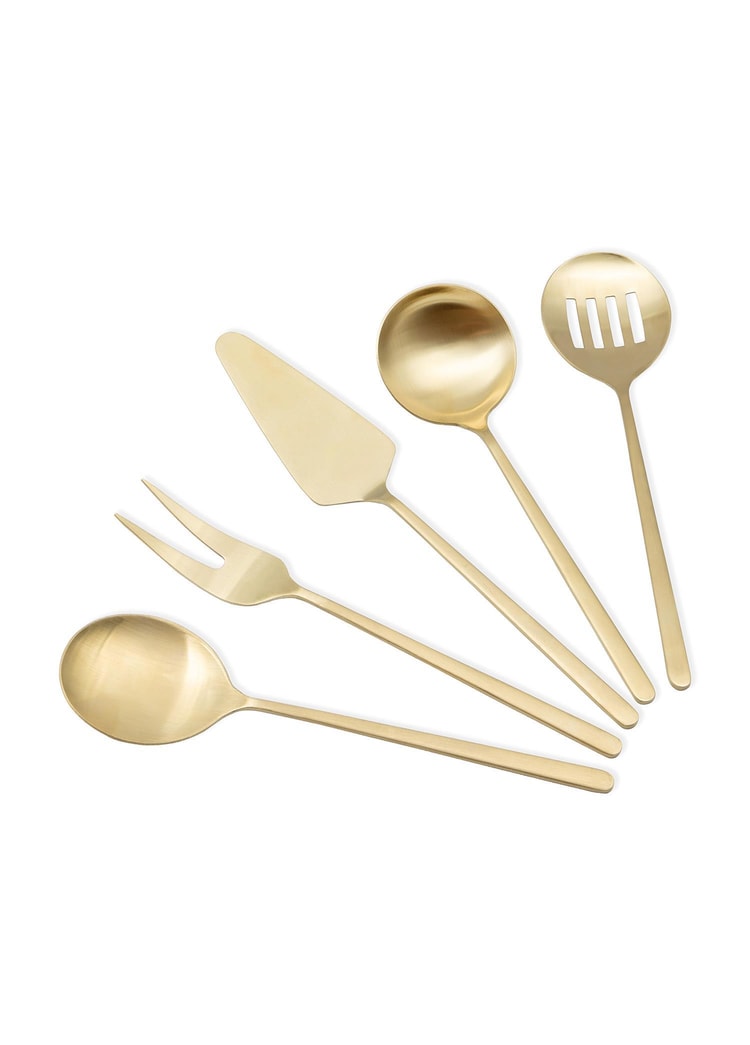 Giallo Servis Seti Şampanya Gold 5 Parça