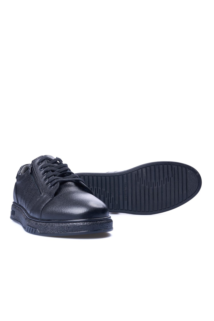 Grand Royal 185 Siyah Erkek Deri Casual Ayakkabı