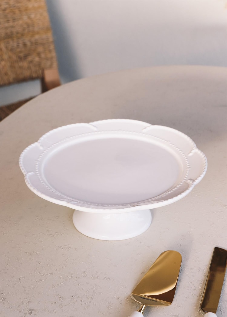 Grande Pasta Kek Standı Beyaz 31x12 cm GRD0014