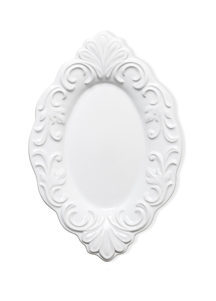 Grande Servis Tabağı Beyaz 44x29 cm GRD0016
