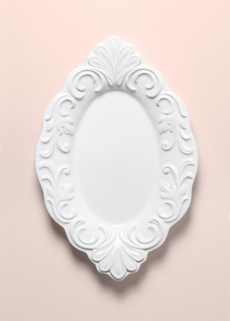 Grande Servis Tabağı Beyaz 44x29 cm GRD0016