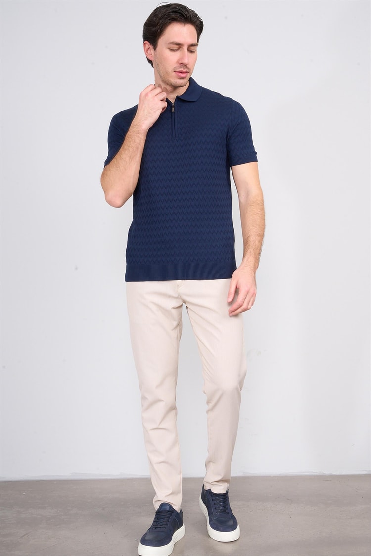 Halifaks Lacivert Erkek 39796 40 Ferm Polo Yk 20 2 Vıs Cot Tac Tek Kat Kısa Kol T-Shirt