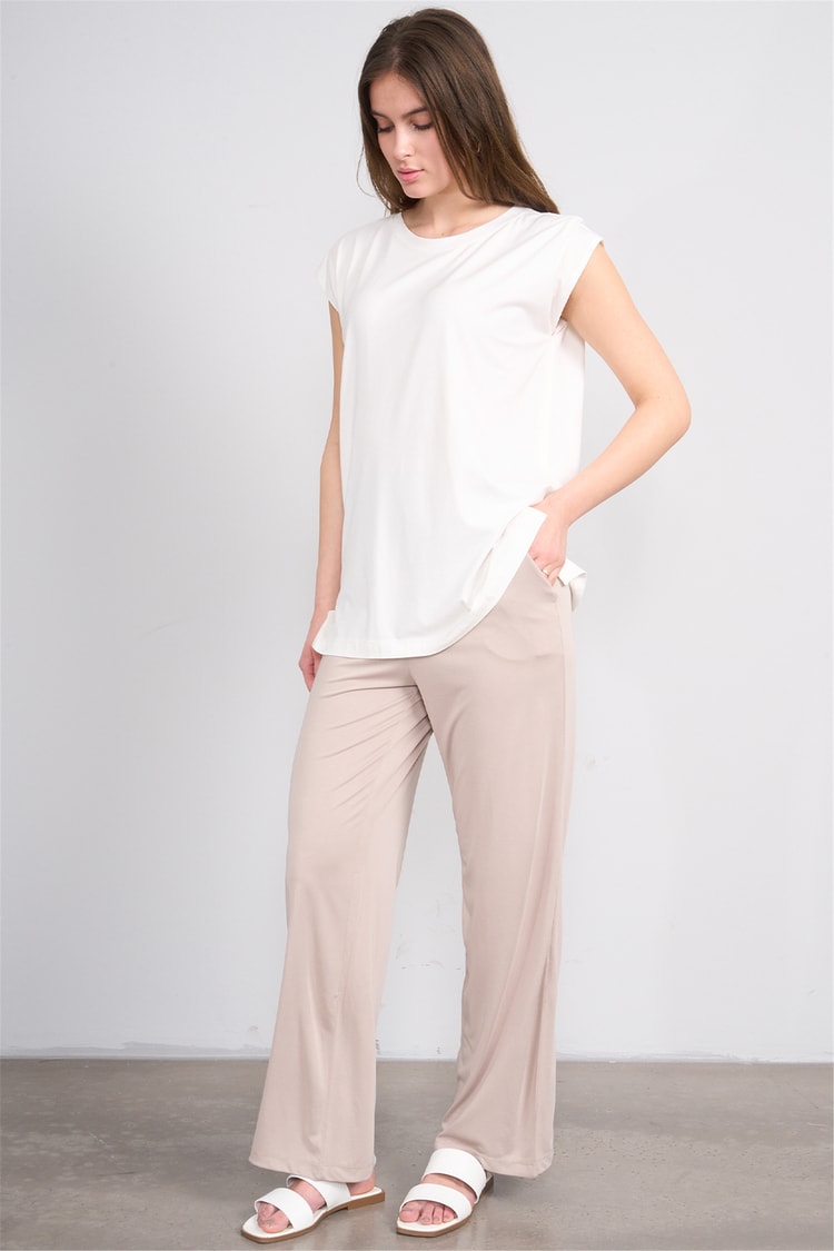 Hisset Y26 Tk2505 Bej Kadın Modal Uclu Takım 38-44