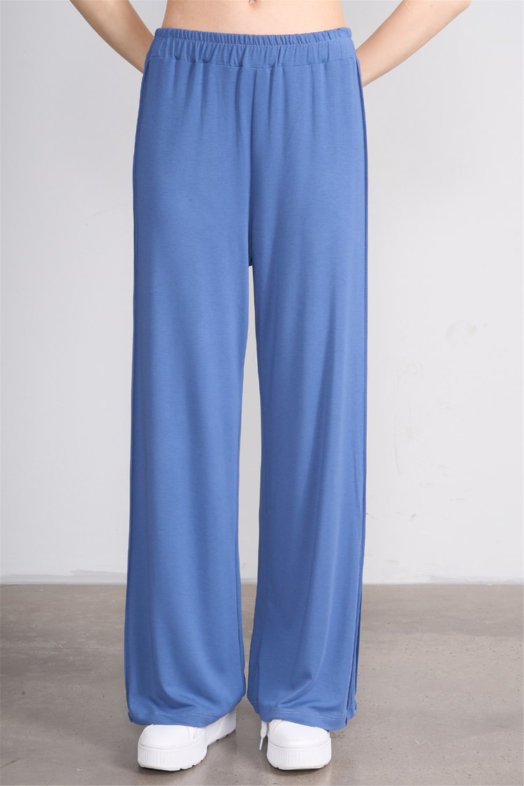 Hisset Y26 Tk2541 İndigo Kadın Melisa Pantolonlu İkili Takım 38-44