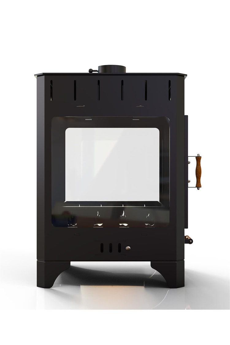 Hot Rectangle Four Glass Şömine Seramik Camlı